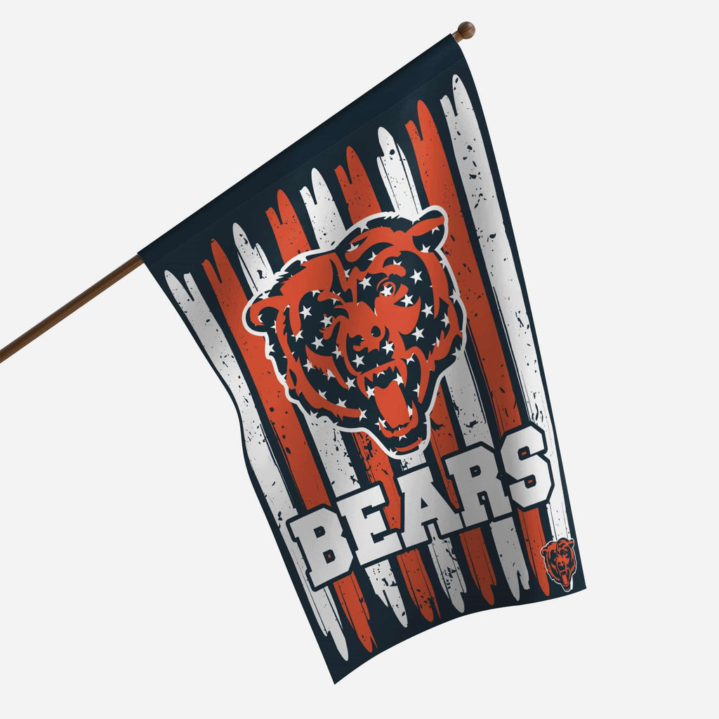 Chicago Bears Brushstroke Americana Vertical Flag FOCO - FOCO.com