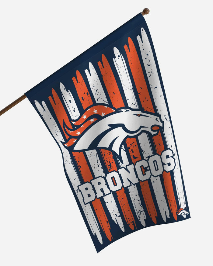 Denver Broncos Brushstroke Americana Vertical Flag FOCO - FOCO.com