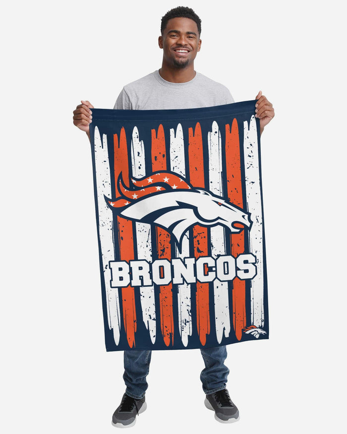 Denver Broncos Brushstroke Americana Vertical Flag FOCO - FOCO.com