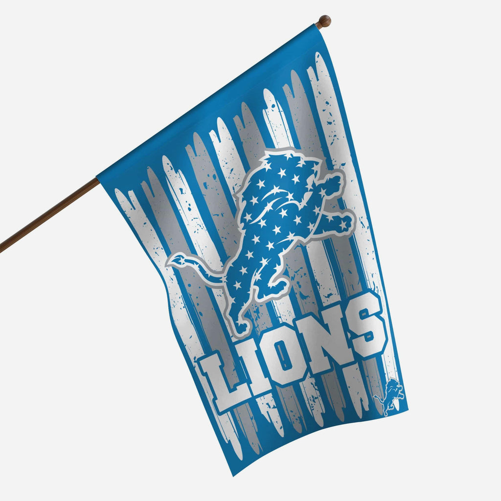Detroit Lions Brushstroke Americana Vertical Flag FOCO - FOCO.com