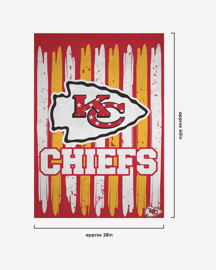 Kansas City Chiefs Brushstroke Americana Vertical Flag FOCO - FOCO.com