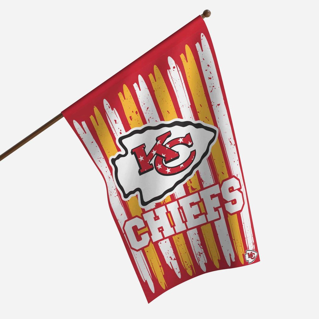 Kansas City Chiefs Brushstroke Americana Vertical Flag FOCO - FOCO.com