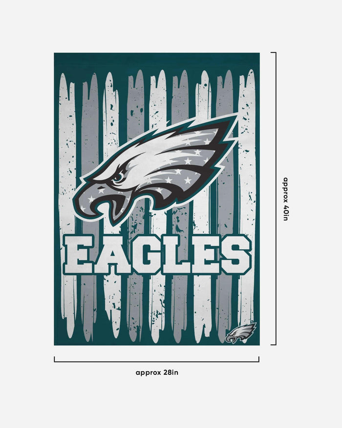 Philadelphia Eagles Brushstroke Americana Vertical Flag FOCO - FOCO.com