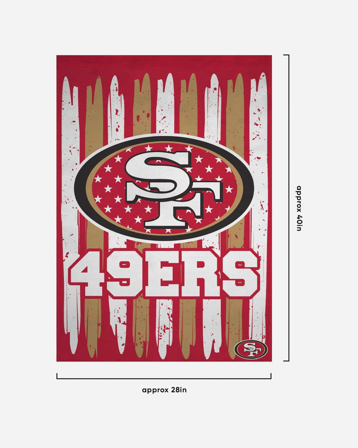 San Francisco 49ers Brushstroke Americana Vertical Flag FOCO - FOCO.com
