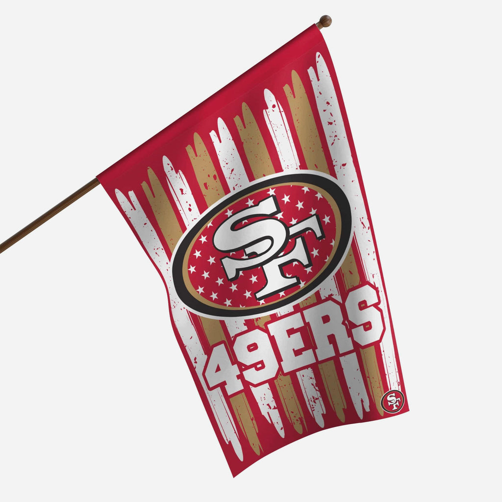 San Francisco 49ers Brushstroke Americana Vertical Flag FOCO - FOCO.com
