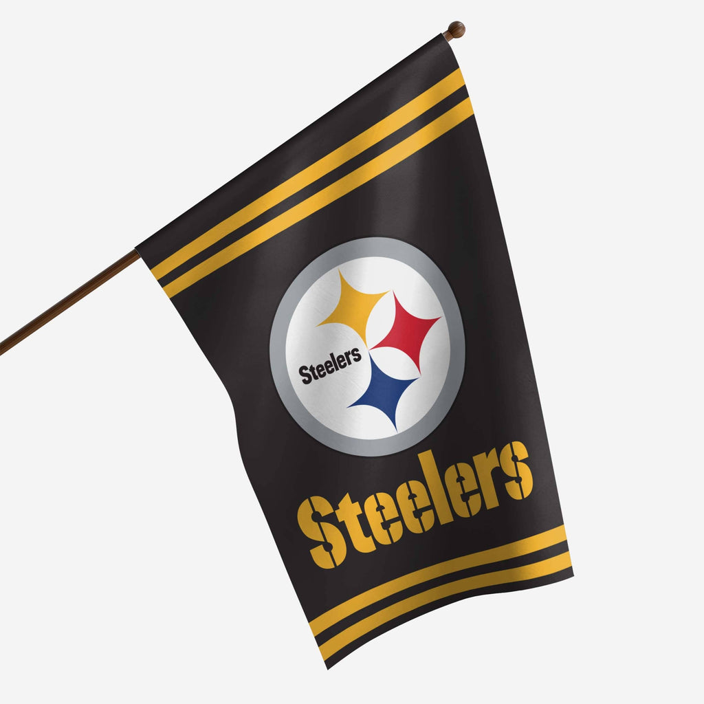 Pittsburgh Steelers Big Logo Vertical Flag FOCO - FOCO.com