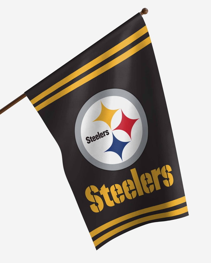 Pittsburgh Steelers Big Logo Vertical Flag FOCO - FOCO.com