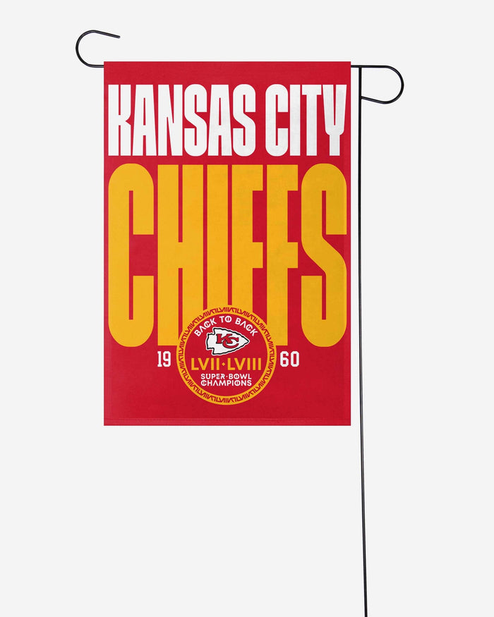 Kansas City Chiefs Super Bowl LVIII Champions Garden Flag FOCO - FOCO.com