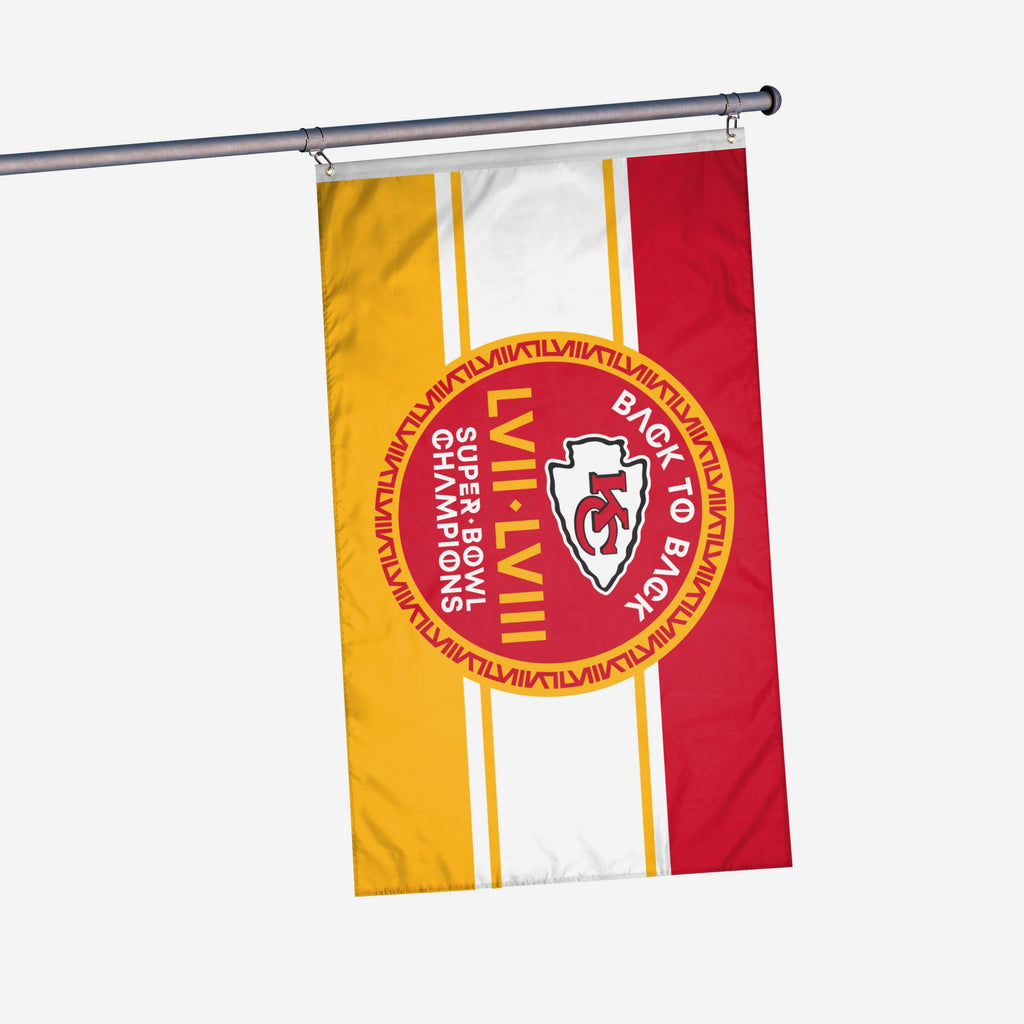 Kansas City Chiefs Super Bowl LVIII Champions Horizontal Flag FOCO - FOCO.com