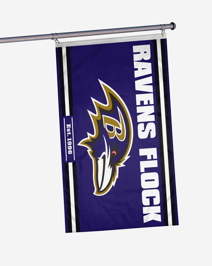 Baltimore Ravens Horizontal Slogan Flag FOCO - FOCO.com