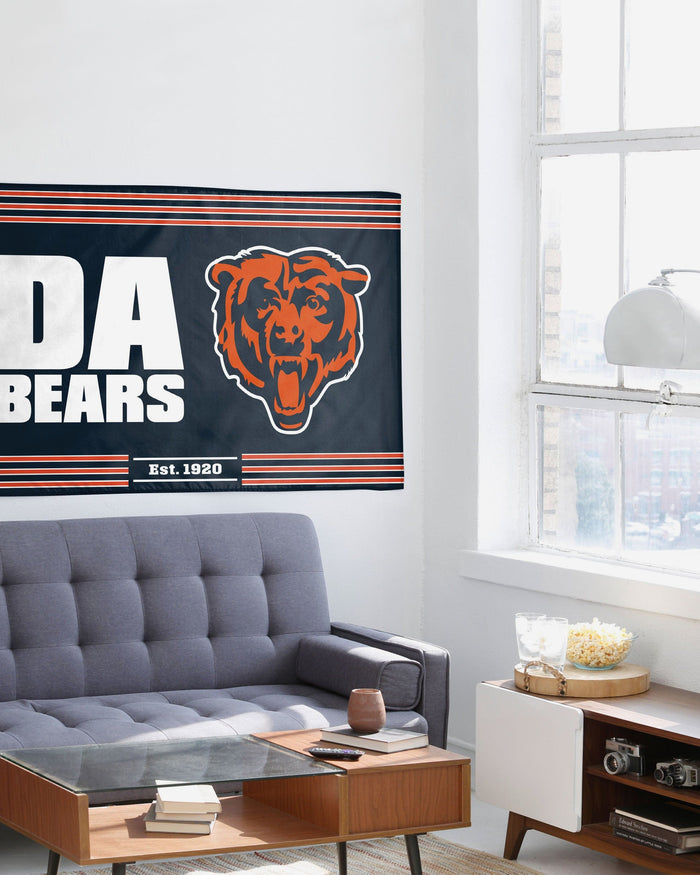 Chicago Bears Horizontal Slogan Flag FOCO - FOCO.com