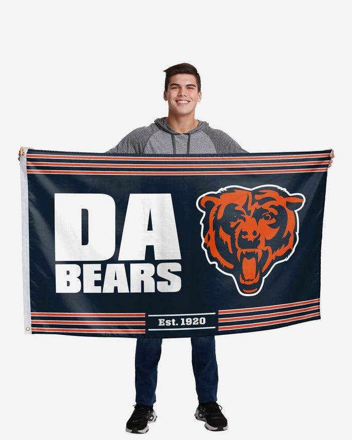 Chicago Bears Horizontal Slogan Flag FOCO - FOCO.com