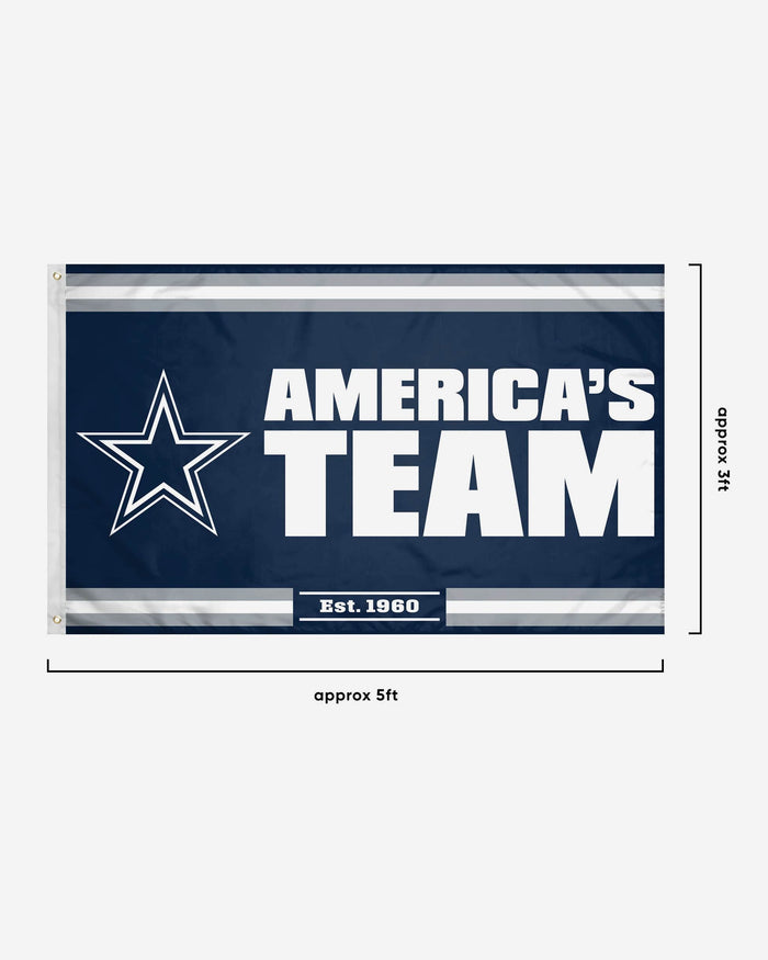 Dallas Cowboys Horizontal Slogan Flag FOCO - FOCO.com