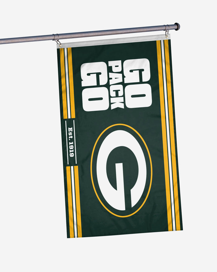 Green Bay Packers Horizontal Slogan Flag FOCO - FOCO.com