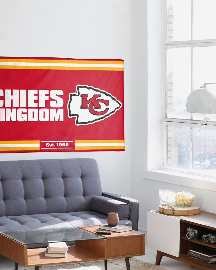 Kansas City Chiefs Horizontal Slogan Flag FOCO - FOCO.com