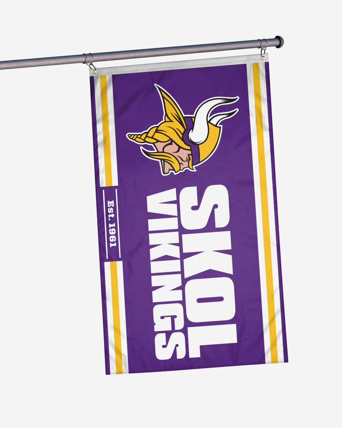 Minnesota Vikings Horizontal Slogan Flag FOCO - FOCO.com