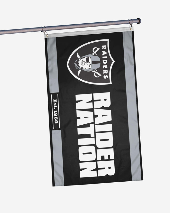 Las Vegas Raiders Horizontal Slogan Flag FOCO - FOCO.com