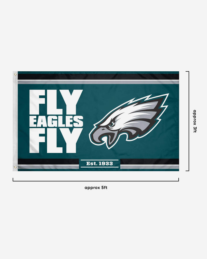 Philadelphia Eagles Horizontal Slogan Flag FOCO - FOCO.com