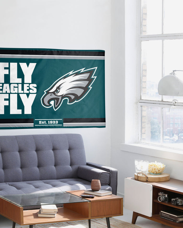 Philadelphia Eagles Horizontal Slogan Flag FOCO - FOCO.com