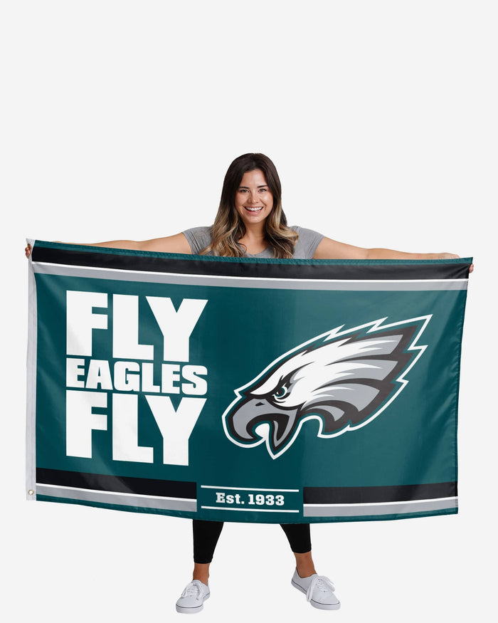 Philadelphia Eagles Horizontal Slogan Flag FOCO - FOCO.com