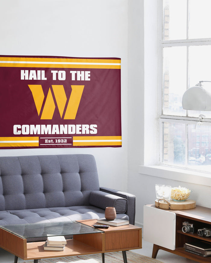 Washington Commanders Horizontal Slogan Flag FOCO - FOCO.com