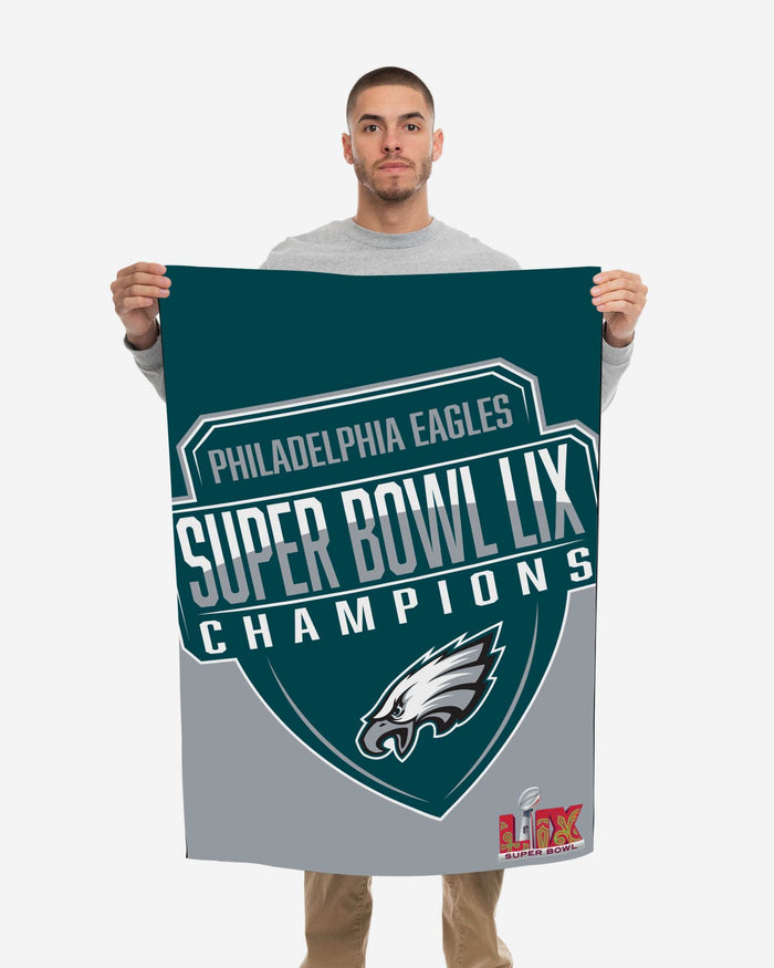 Philadelphia Eagles Super Bowl LIX Champions Veritcal Flag FOCO - FOCO.com