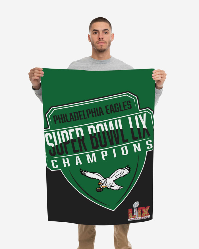 Philadelphia Eagles Super Bowl LIX Champions Kelly Green Vertical Flag FOCO - FOCO.com