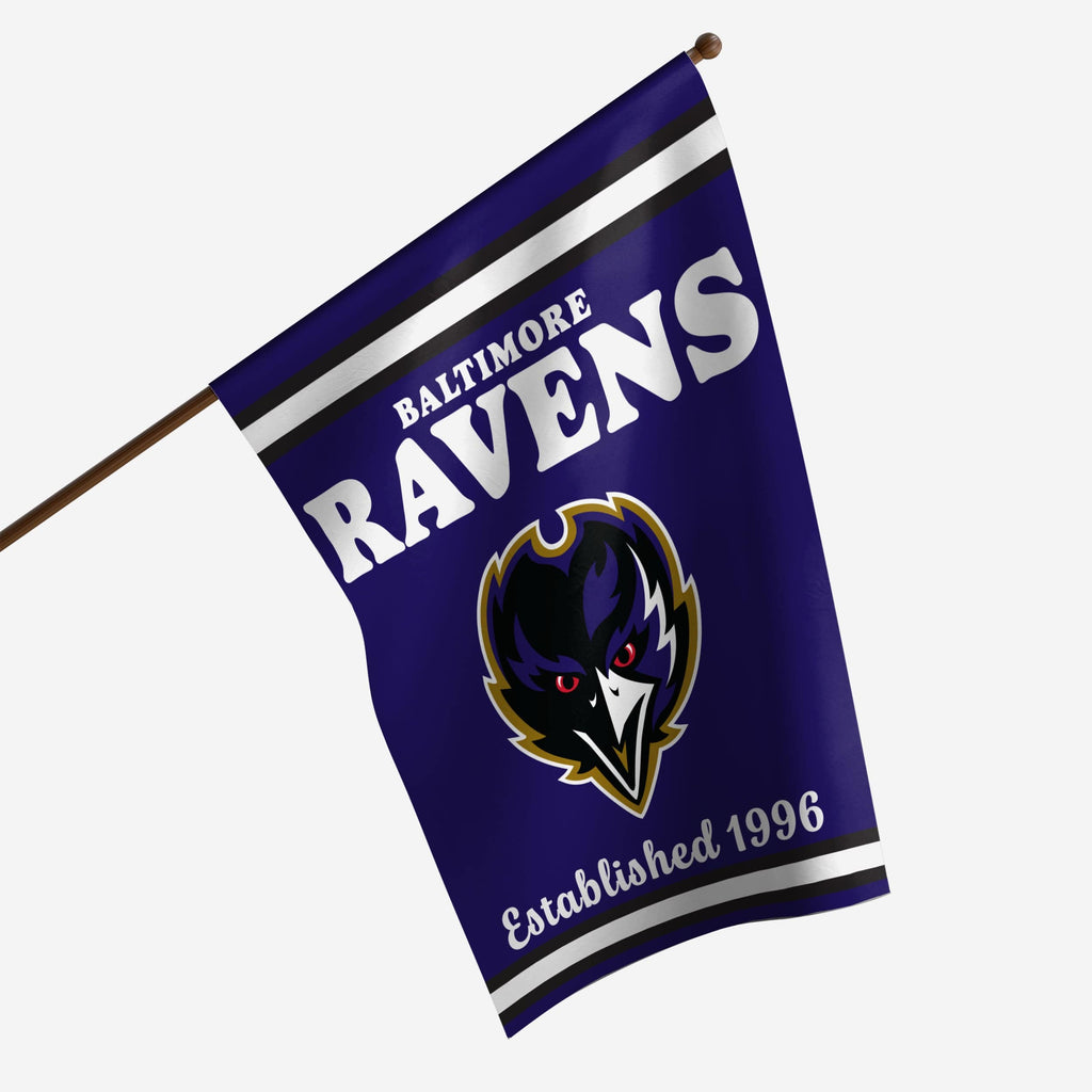 Baltimore Ravens Vertical Retro Flag FOCO - FOCO.com