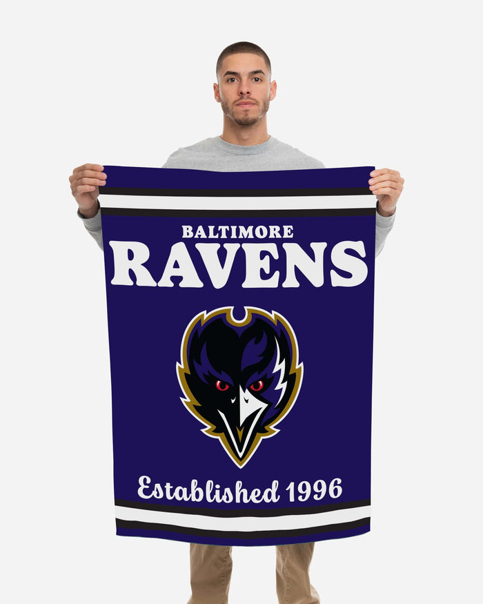 Baltimore Ravens Vertical Retro Flag FOCO - FOCO.com