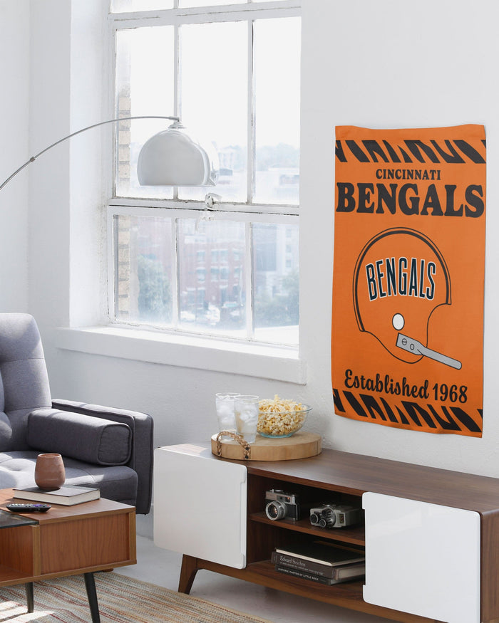 Cincinnati Bengals Vertical Retro Flag FOCO - FOCO.com