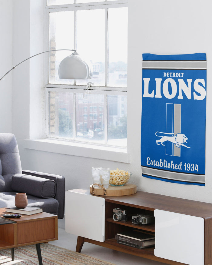 Detroit Lions Vertical Retro Flag FOCO - FOCO.com