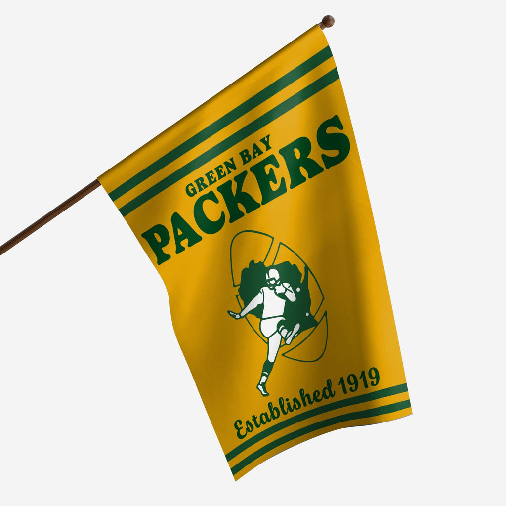 Green Bay Packers Vertical Retro Flag FOCO - FOCO.com