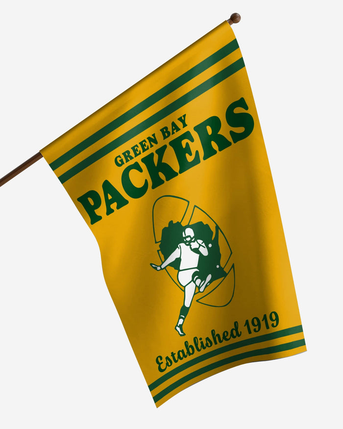 Green Bay Packers Vertical Retro Flag FOCO - FOCO.com