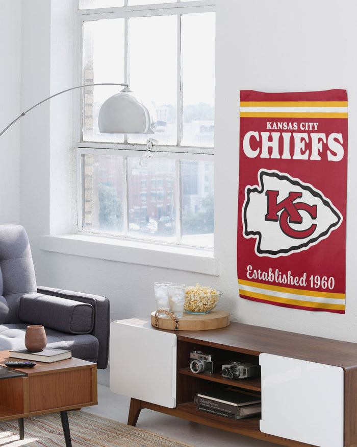 Kansas City Chiefs Vertical Retro Flag FOCO - FOCO.com