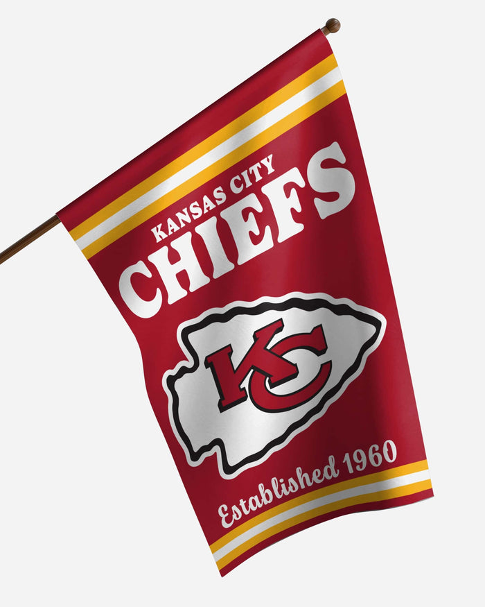 Kansas City Chiefs Vertical Retro Flag FOCO - FOCO.com