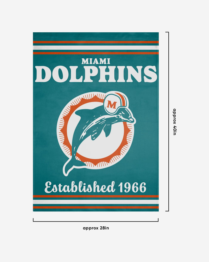 Miami Dolphins Vertical Retro Flag FOCO - FOCO.com