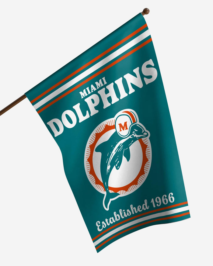 Miami Dolphins Vertical Retro Flag FOCO - FOCO.com