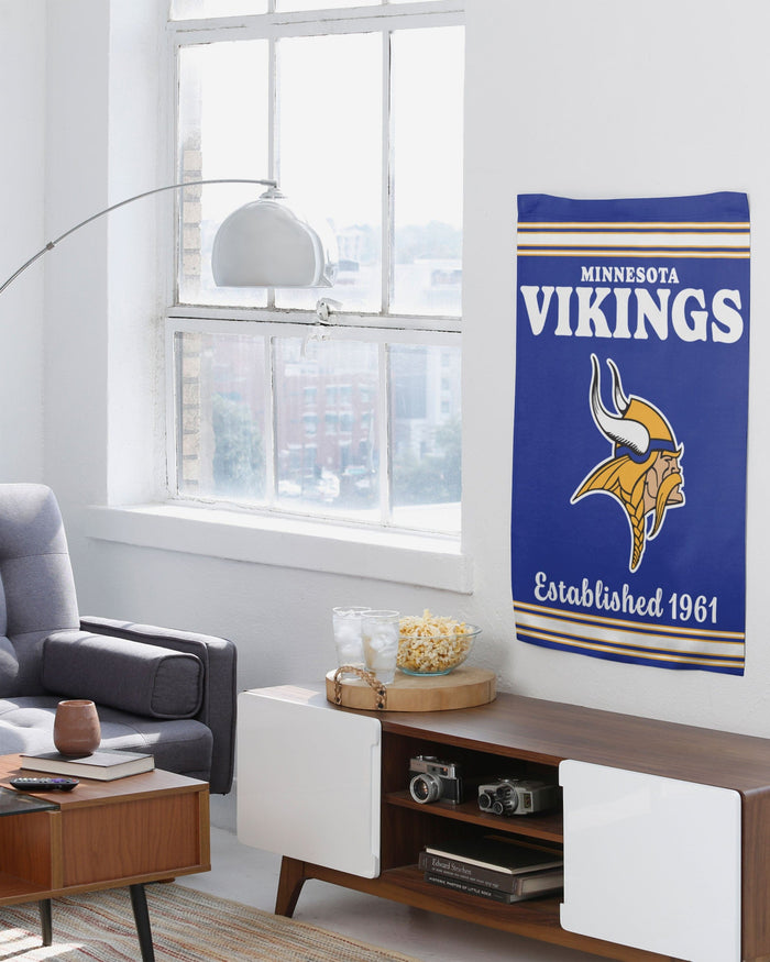 Minnesota Vikings Vertical Retro Flag FOCO - FOCO.com