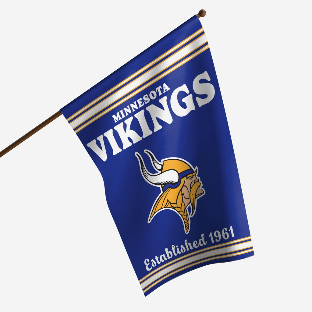 Minnesota Vikings Vertical Retro Flag FOCO - FOCO.com