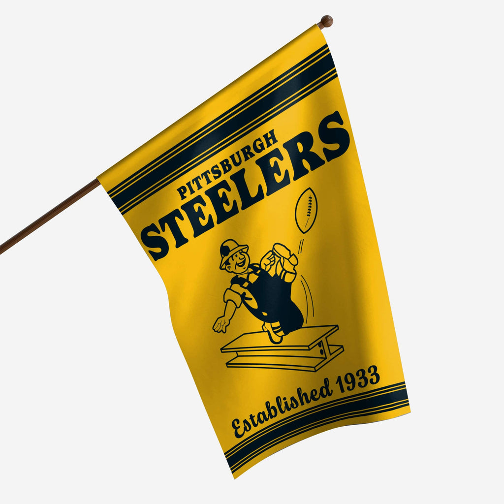 Pittsburgh Steelers Vertical Retro Flag FOCO - FOCO.com