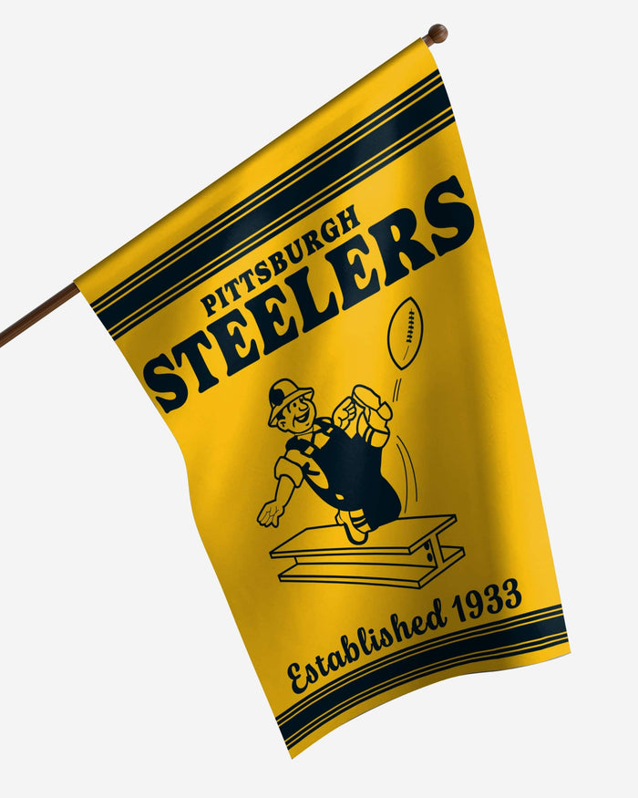 Pittsburgh Steelers Vertical Retro Flag FOCO - FOCO.com