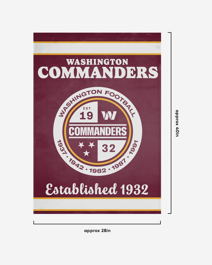 Washington Commanders Vertical Retro Flag FOCO - FOCO.com