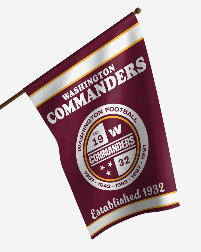 Washington Commanders Vertical Retro Flag FOCO - FOCO.com