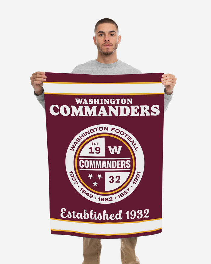 Washington Commanders Vertical Retro Flag FOCO - FOCO.com