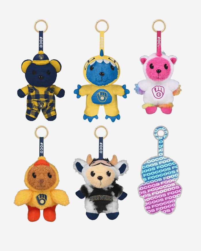 Milwaukee Brewers FOOCOOS Plush Bag Charm Keychain Blind Box Series 1 FOCO - FOCO.com