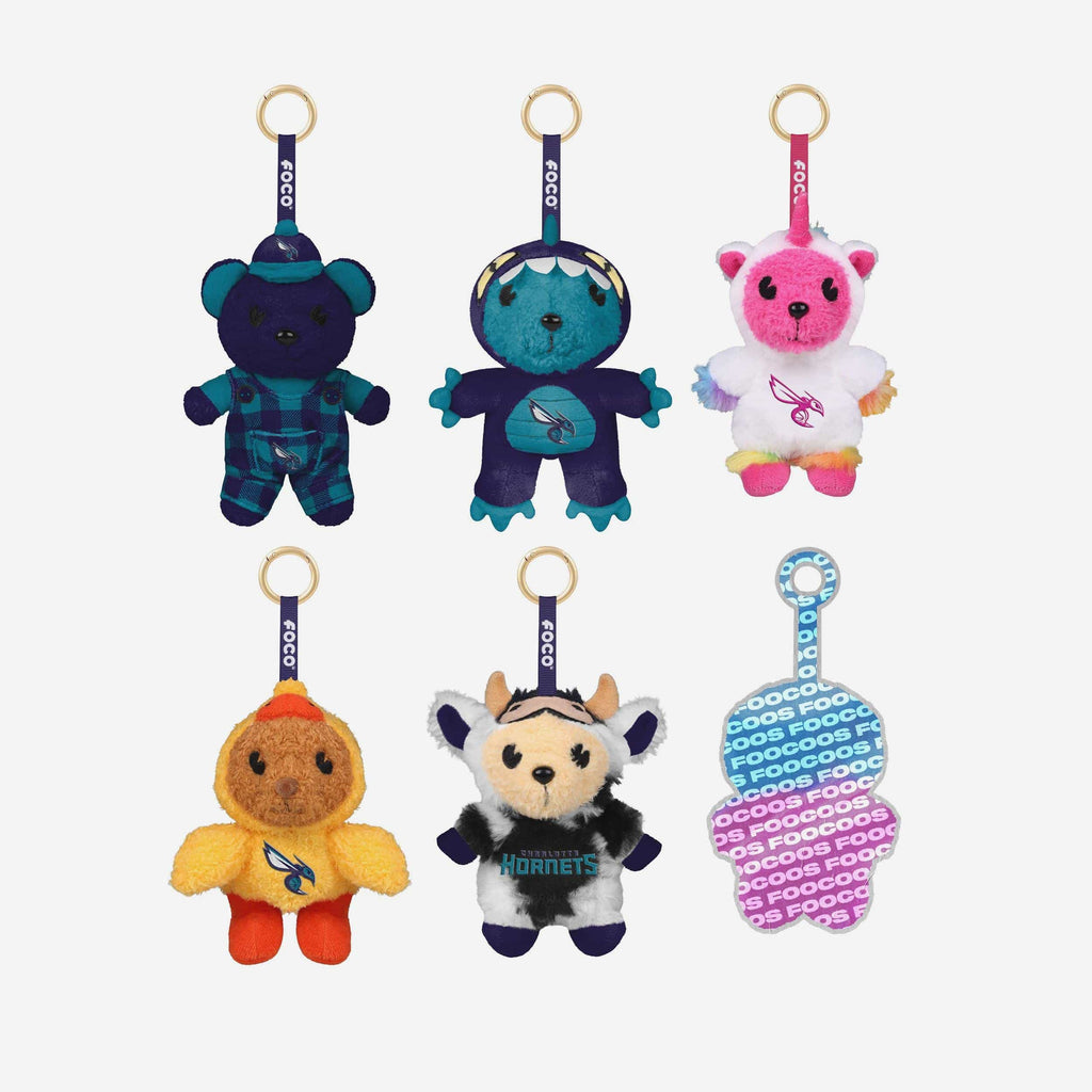 Charlotte Hornets FOOCOOS Plush Bag Charm Keychain Blind Box Series 1 FOCO - FOCO.com