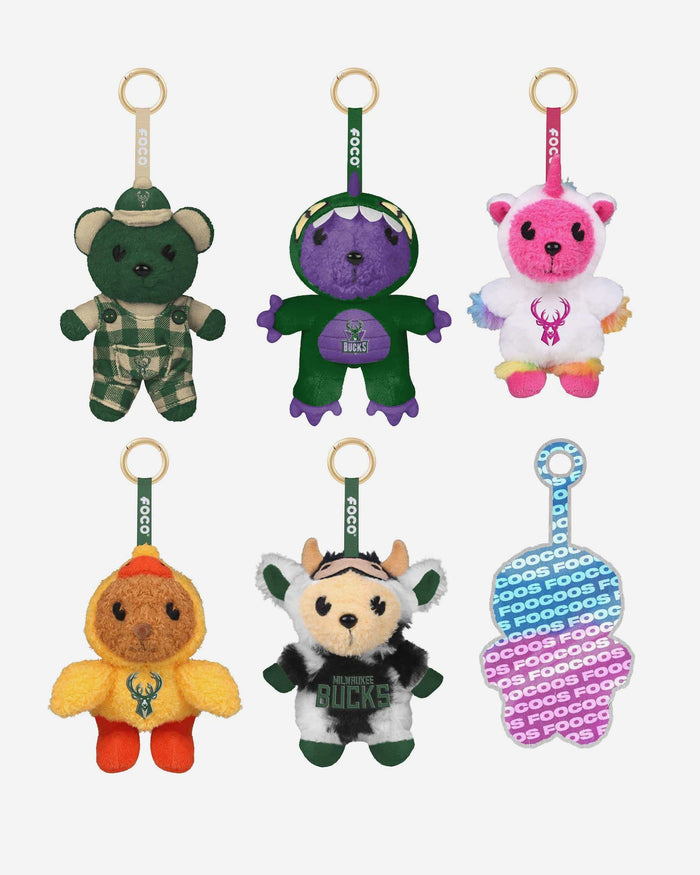 Milwaukee Bucks FOOCOOS Plush Bag Charm Keychain Blind Box Series 1 FOCO - FOCO.com