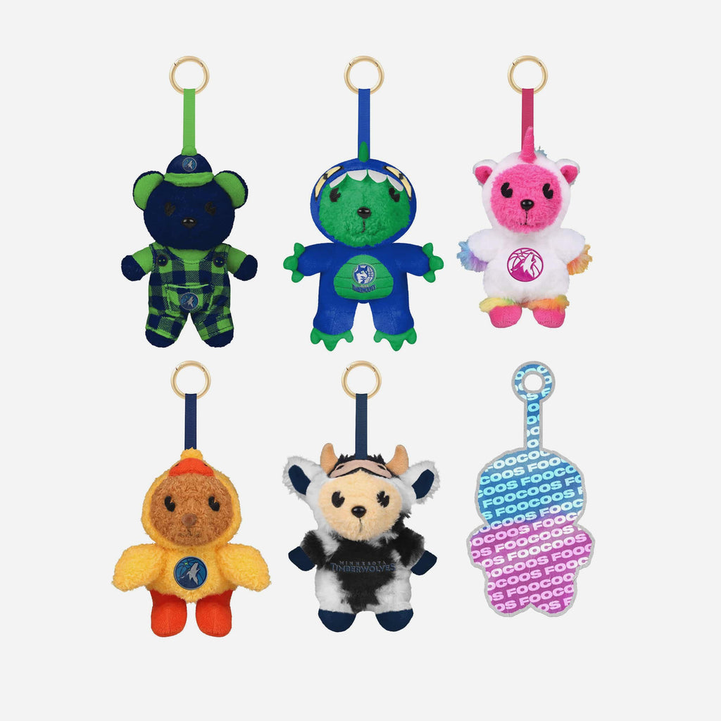 Minnesota Timberwolves FOOCOOS Plush Bag Charm Keychain Blind Box Series 1 FOCO - FOCO.com