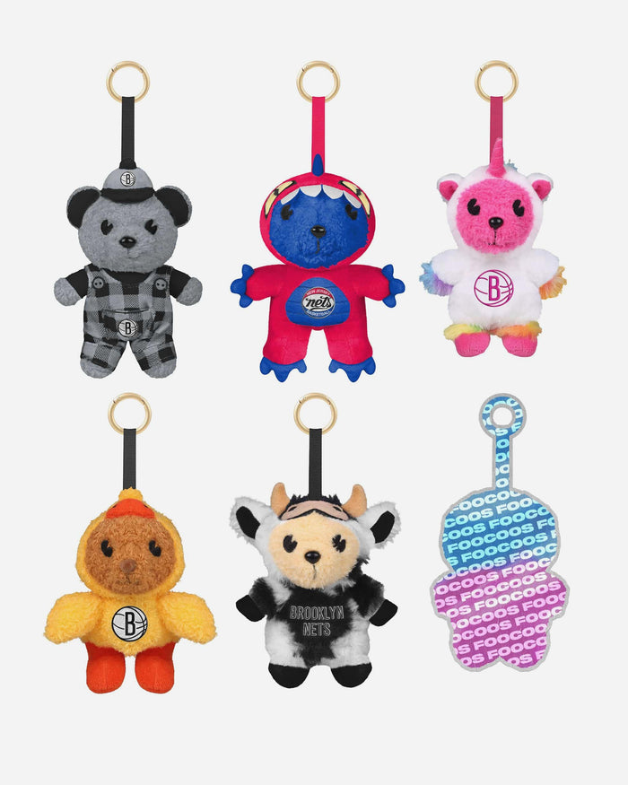Brooklyn Nets FOOCOOS Plush Bag Charm Keychain Blind Box Series 1 FOCO - FOCO.com