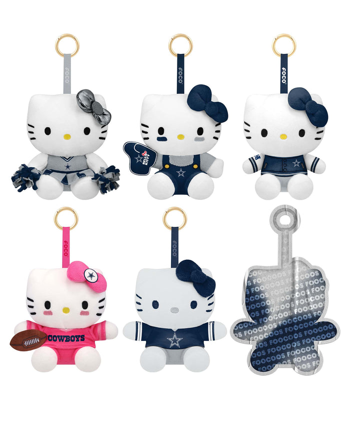 Dallas Cowboys Hello Kitty® FOOCOOS Plush Bag Charm Keychain Blind Box Series 1 FOCO - FOCO.com